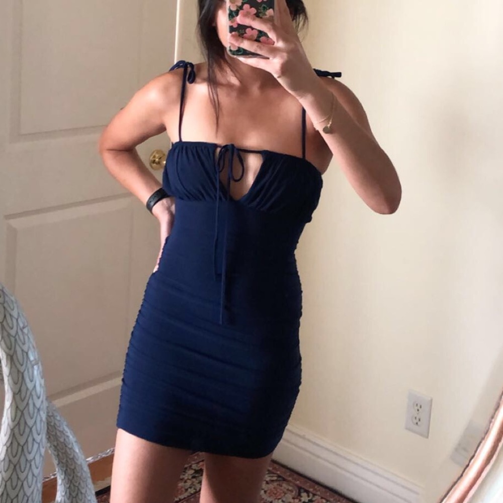 Lucy in the sky tie mini dress